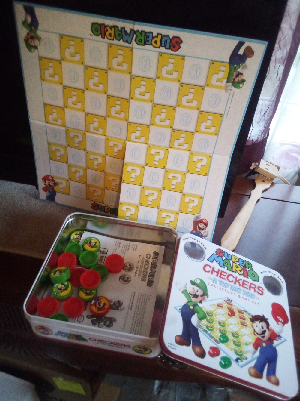 Super Mario Checkers & Tic Tac Toe Collectors Edition Board Game